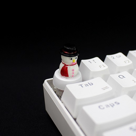 Keycap lẻ hình người tuyết bé nhỏ Snowman siêu dễ thương( Keycap Artisan )