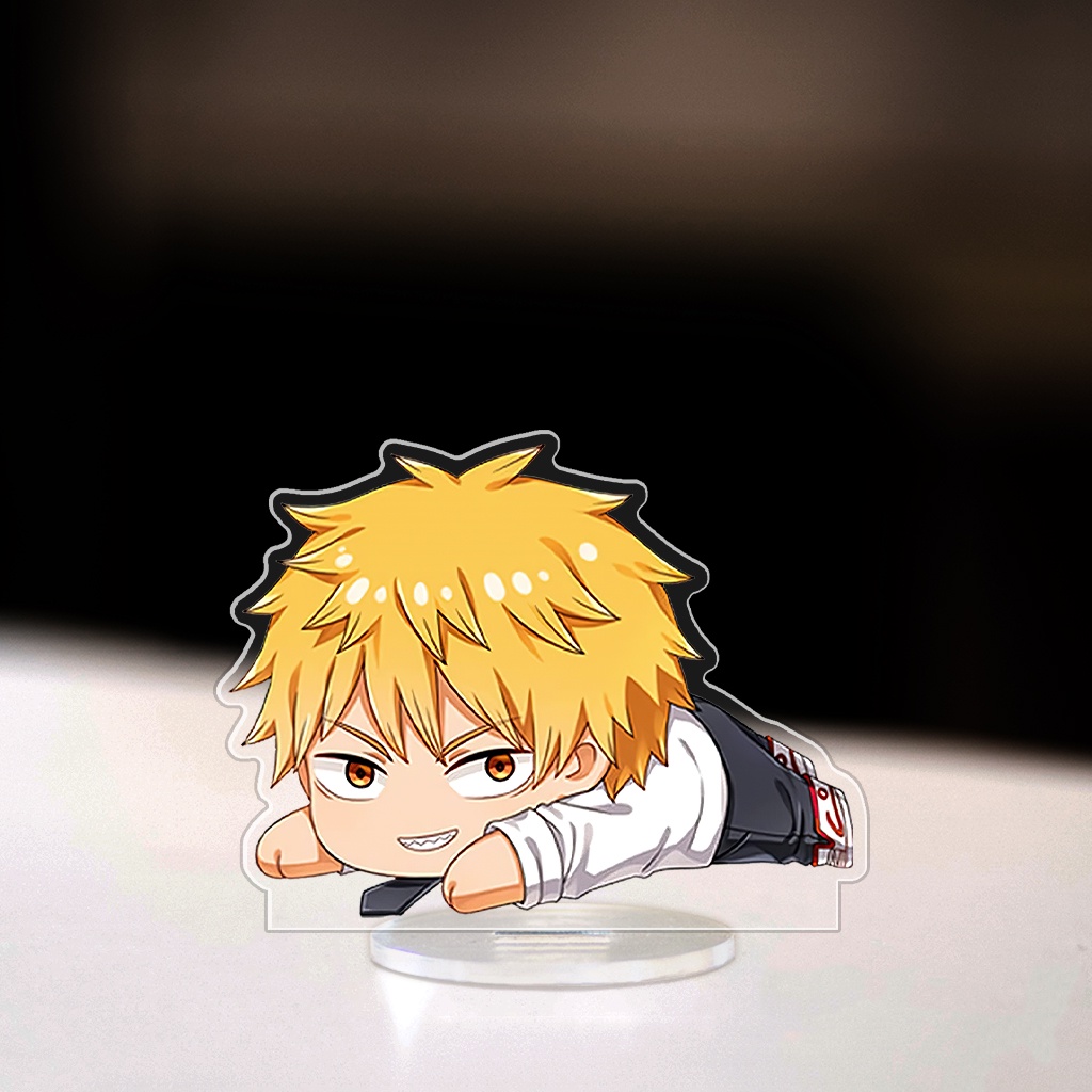 Mô hình đứng Standee anime Chainsaw Man nhân vật Denji Power Aki Makima Reze manga trang trí decor bàn học cao 8cm