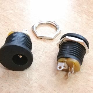 Jack nguồn chân cắm nguồn DC cái có ốc vặn ren bắt vỏ 5.5x2.1MM