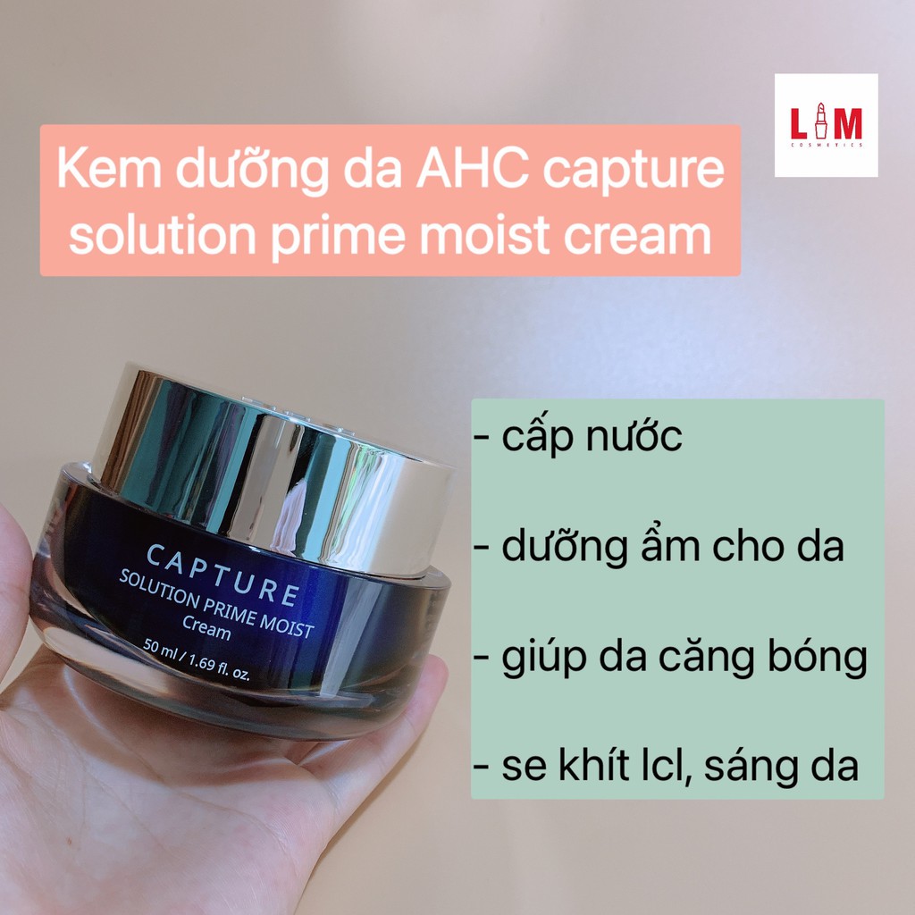 (Bản mới) Kem dưỡng da AHC Capture Solution Prime Moist Cream 50ml [Chính Hãng]
