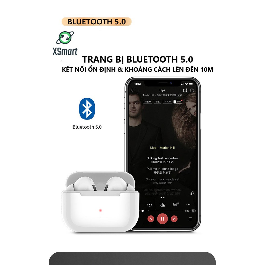 Tai Nghe Bluetooth Không Dây Chống Ồn Airs PRO 2020 Mới Nhất, Nghe Nhạc Chơi Game Siêu Đã