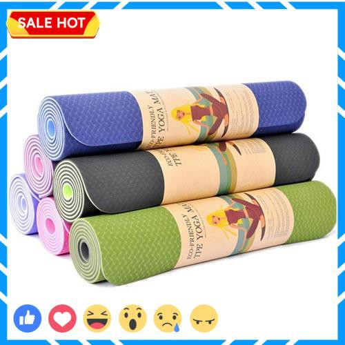 Thảm Tập Yoga, Tập Gym, Tập Thể Dục Tại Nhà TPE Đài Loan Cao Cấp, Chống Trơn Trượt, Êm Ái Khi Sử Dụng