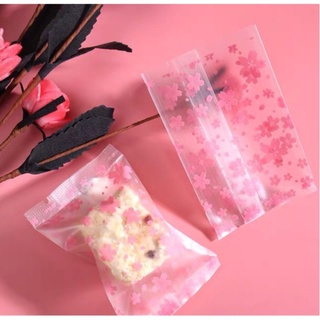 Túi đựng bánh cookie 10cm*7cm hoa anh đào (100 chiếc )