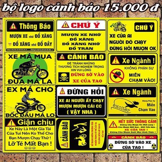14 logo cảnh báo dán xe