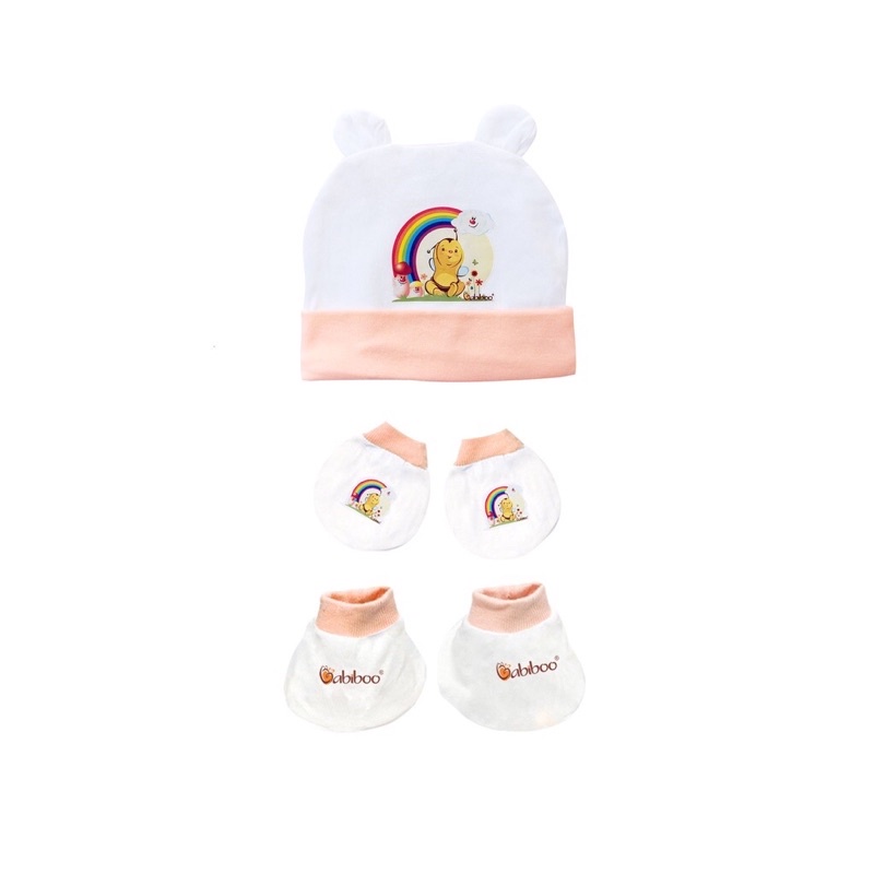 SET MŨ BAO TAY CHÂN SƠ SINH COTTON CAO CẤP