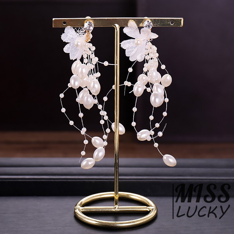 set băng đô cài tóc + khuyên tai họa tiết hình bướm xinh xắn