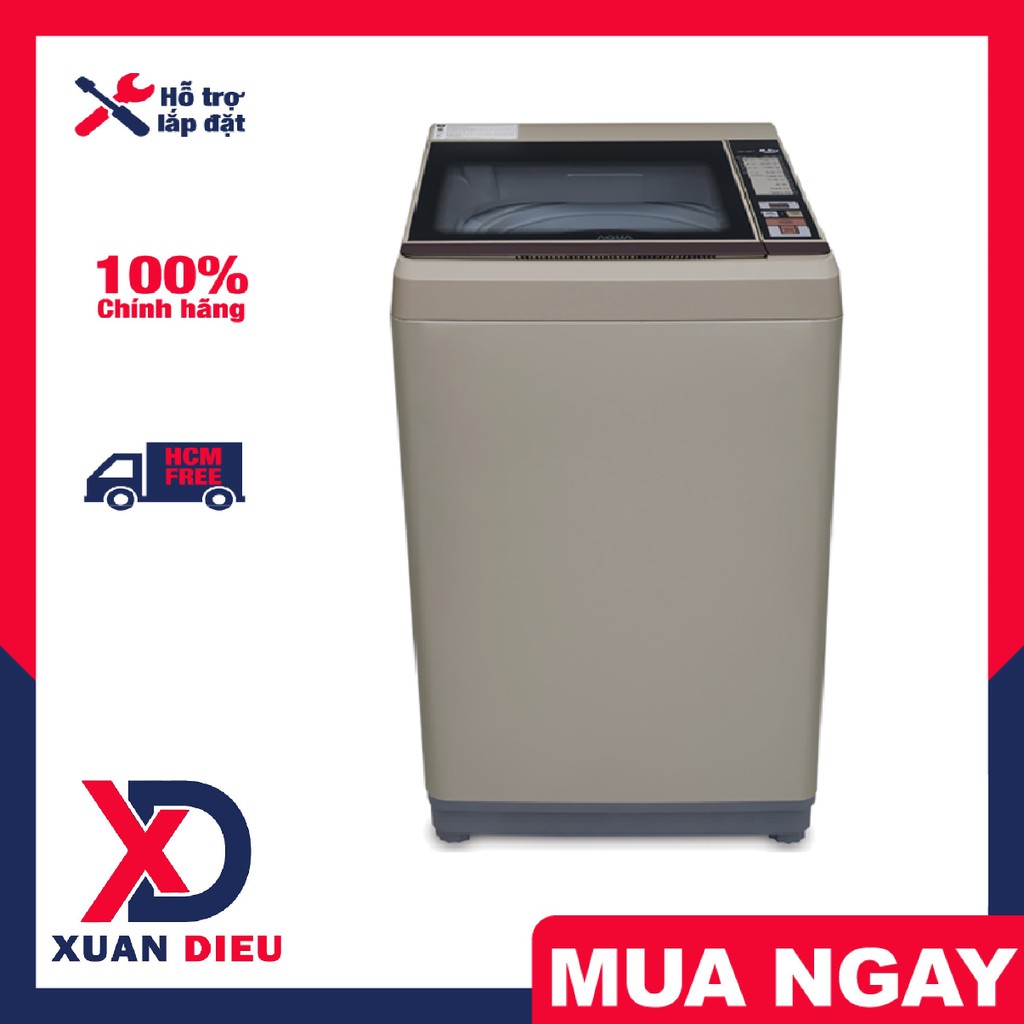 Máy giặt Aqua 8.5 Kg AQW-S85FT(N) - Khóa trẻ em,Chương trình giặt nhanh. Giao miễn phí HCM, giao trong ngày