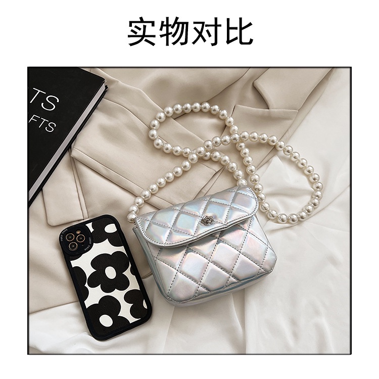 Túi Đeo JASMIN NOIR Chéo Họa Tiết Caro Đính Ngọc Trai Dành Cho Nữ
