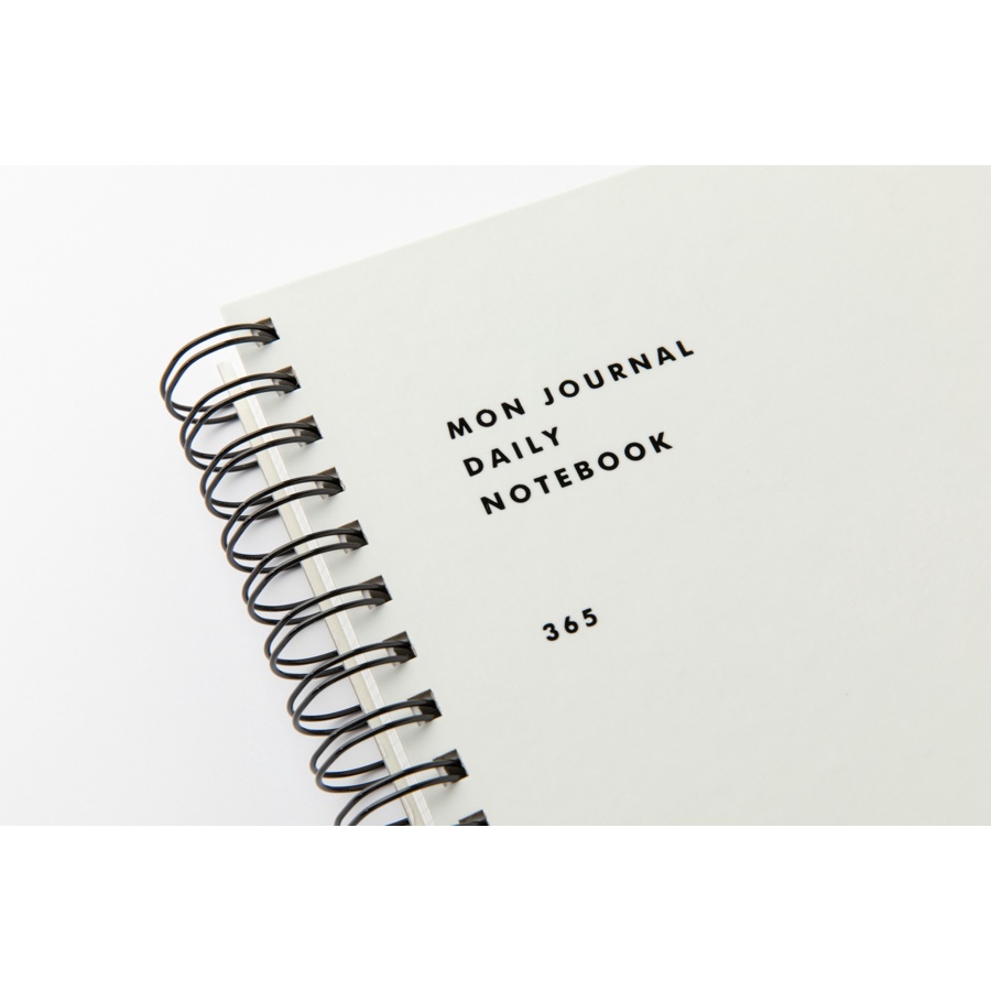 Sổ Tay Hàng Ngày ARTBOX Hàn Quốc Bìa Màu Trắng Đóng Gáy Lò Xo Có Dòng Kẻ