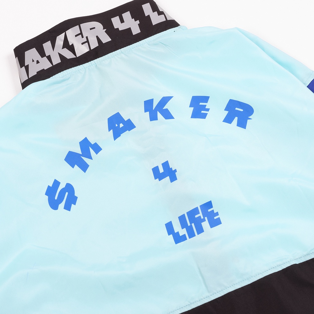 Áo khoác Jacket Unisex, form rộng, chất nylon cao cấp - "$MAKER 4 LIFE" JACKET IN BLACK/MINT