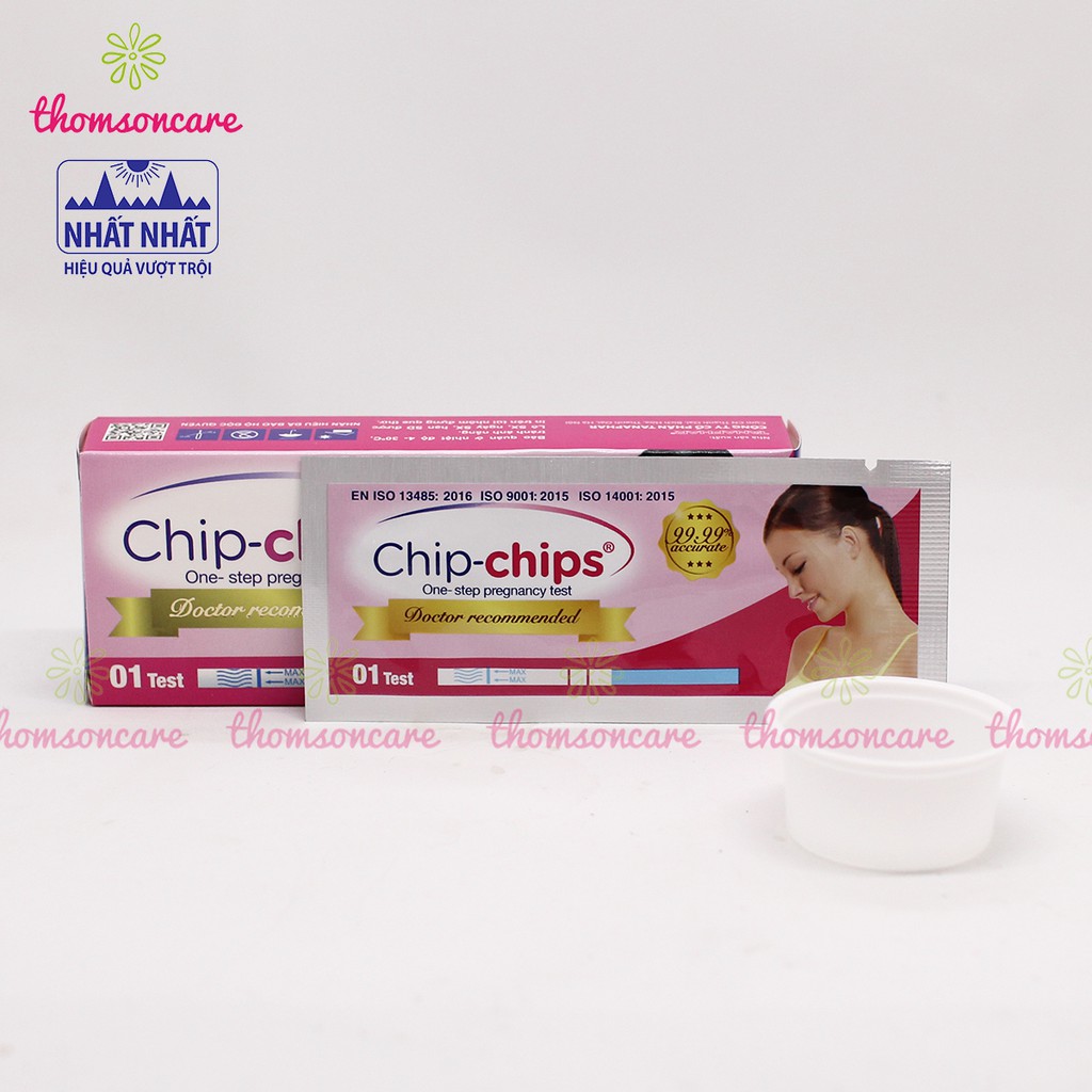 Que thử thai Chip Chip - test thử thai nhanh, chính xác, giao hàng kín đáo, che tên chipchip