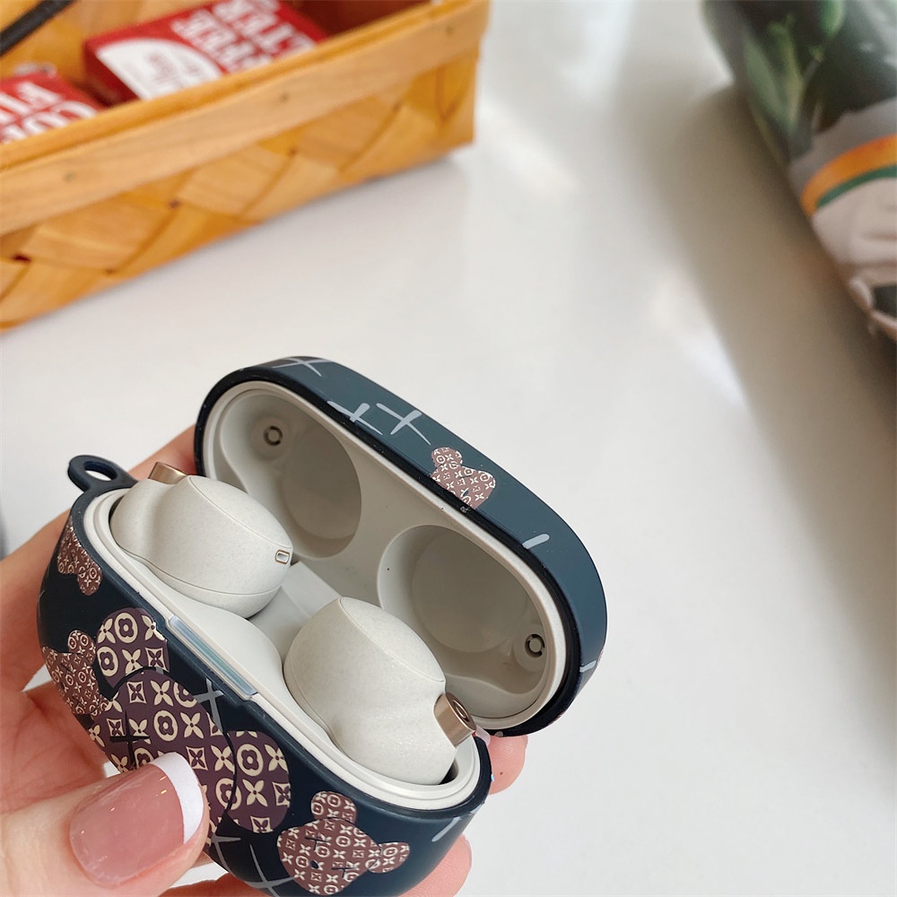 Vỏ bảo vệ hộp sạc tai nghe Bluetooth bằng PC cứng hình phi hành gia/chú gấu xinh xắn cho Sony WF-1000XM4/WF-1000XM3