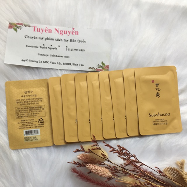 Combo 10 gói kem massage Sulwhasoo
