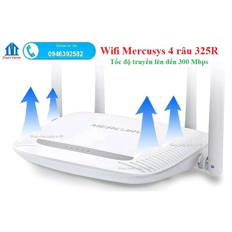 [CỰC RẺ ] Wifi Mercusys 4 râu 325R