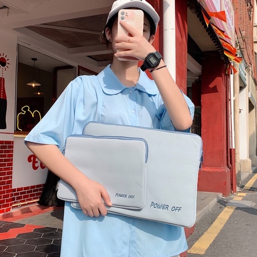 Túi Đựng Laptop 11 inch 13 inch Thêu Chữ Phong Cách Hàn Quốc