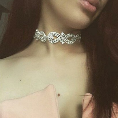 Choker đính đá trendy sang chảnh hàng loại 1