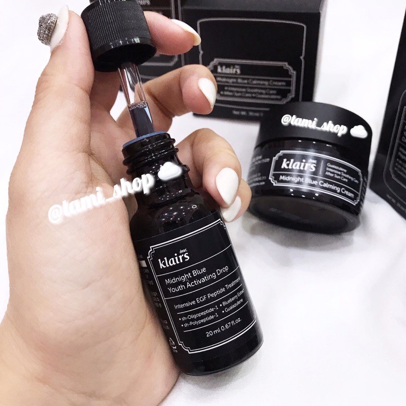 SERUM &amp; KEM DƯỠNG KLAIRS MIDNIGHT BLUE YOUTH ACTIVATING DROP / CAMING CREAM