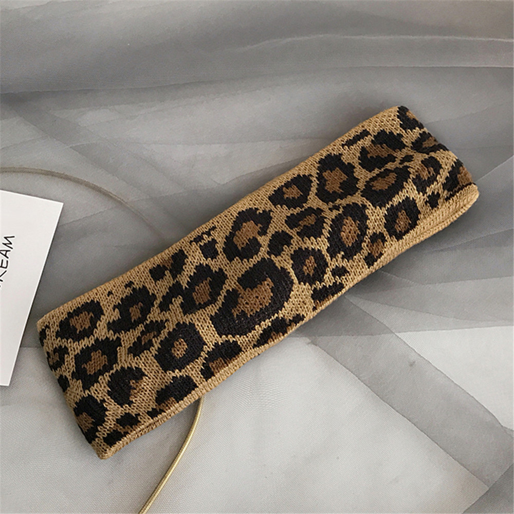Băng Đô Len Họa Tiết Da Báo Thời Trang Cho Nữ