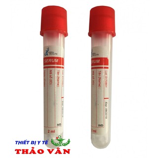 Ống nghiệm Serum - Tube tách huyết thanh (Nắp đỏ) (100c/hộp)