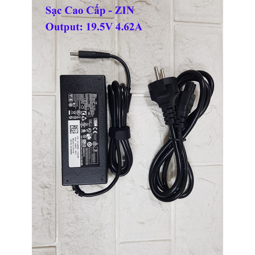 Sạc Laptop Dell Chính Hãng - ZIN , Chân Kim Nhỏ 19.5v-3.34a ( Chân Tròn Nhỏ Có Kim Ở Giữa) đường kính đầu sạc Ø4.5*3.0mm