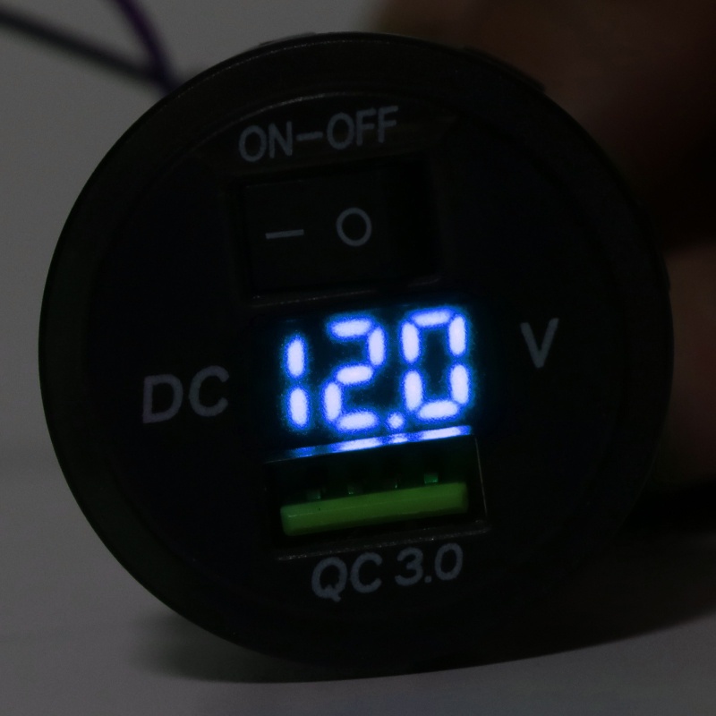 Tẩu Sạc Nhanh QC 3 0 USB Có Công Tắc Dùng Trong Xe Hơi