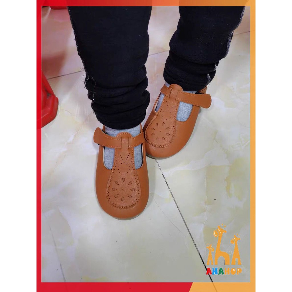 Giày Búp Bê Cho Bé - Giày bệt phong cách Vintage có lỗ thoáng chất da mềm quai dán siêu xinh cho bé gái mẫu mới M2125