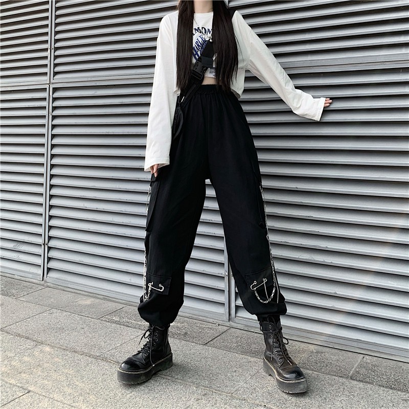 Quần Dài Lưng Cao Co Giãn Phong Cách Hip Hop Thời Trang Cho Nữ | BigBuy360 - bigbuy360.vn