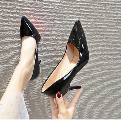 Giày Cao Gót Da Bóng 5cm Thời Thượng Mã TH_C3