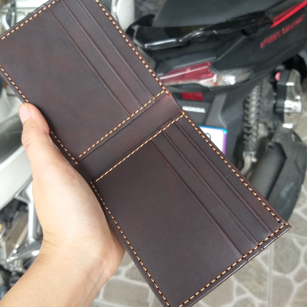 Ví Nam da bò dáng ngang sáp ngựa điên cao cấp