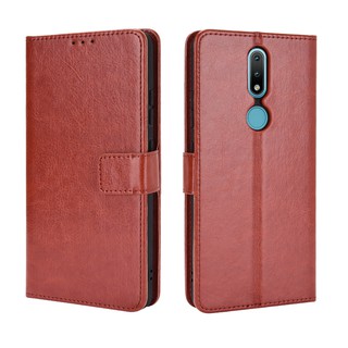Bao da điện thoại PU màu trơn cho Nokia 2.4