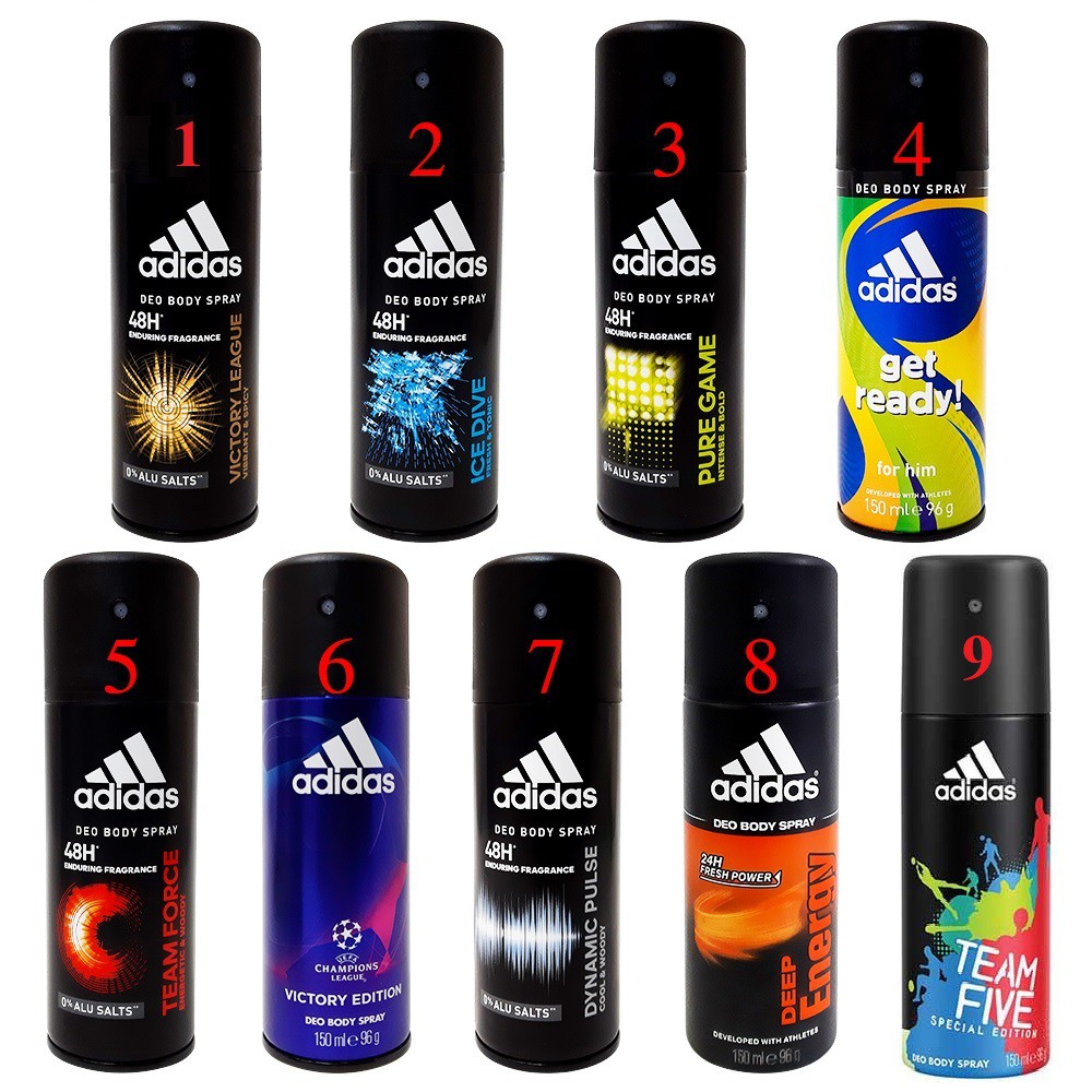 Xịt khử mùi adidas nam tính - phong cách - lịch lãm 150ml ( châu âu)