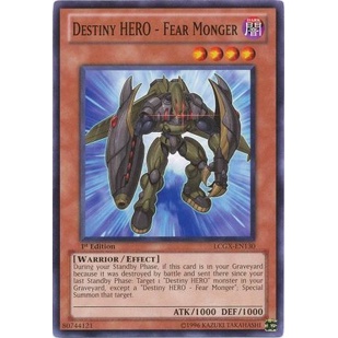 Thẻ bài Yugioh - TCG - Destiny HERO - Fear Monger - LCGX-EN130
