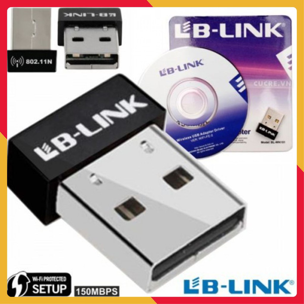 Usb thu wifi LB-LINK BL-WN151 Nano (Đen) | BigBuy360 - bigbuy360.vn