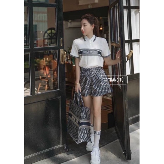 Áo len D chữ ngực cổ bẻ hàng QC