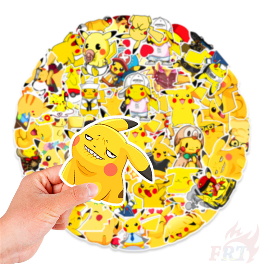 ❉ Pikachu Series 01 - Anime Pokemon Go Character Stickers ❉ 50Pcs/Set Fashion DIY Decals Doodle Stickers
