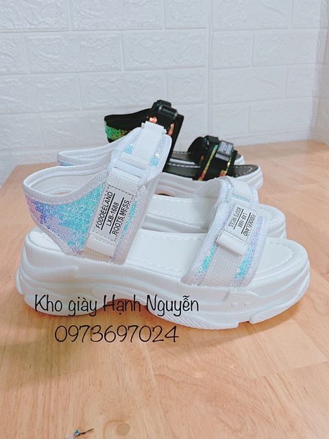 Giày sandal ulzzang nữ đế cao 6p hình chụp thật