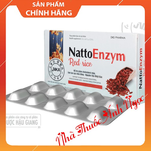 NattoEnzym Red rice (Gạo đỏ) - Hỗ trợ giảm cholesterol và làm tan cục máu đông, Nguyên liệu Nhật Bản