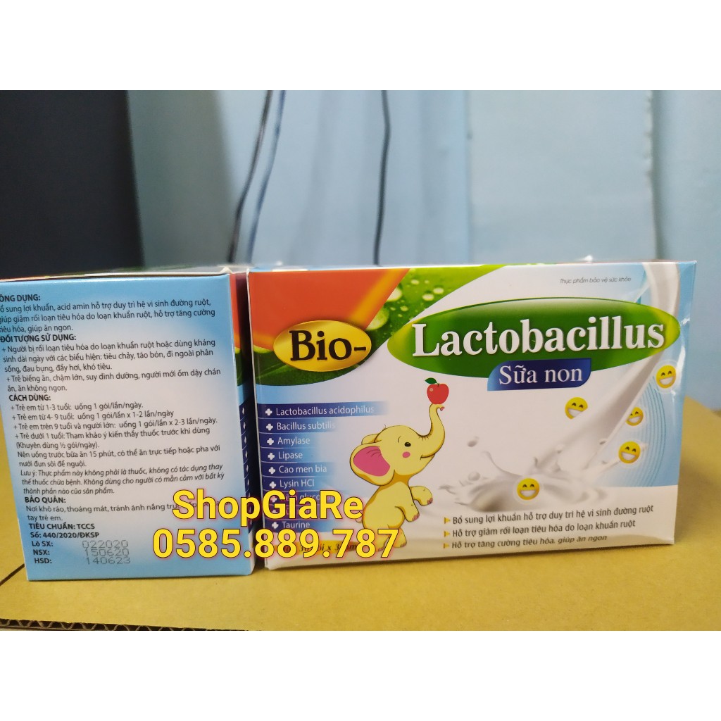 Bio- Lactobacillus Sữa non men cân hằng hệ vi sinh đường ruột, giảm rối loạn tiêu hóa, tăng cường sức đề kháng, ăn ngon