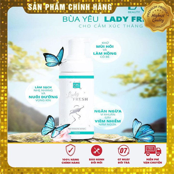 [CHÍNH HÃNG] Bọt rửa phụ khoa LAS BEAUTY lady fresh ( mẫu mới)