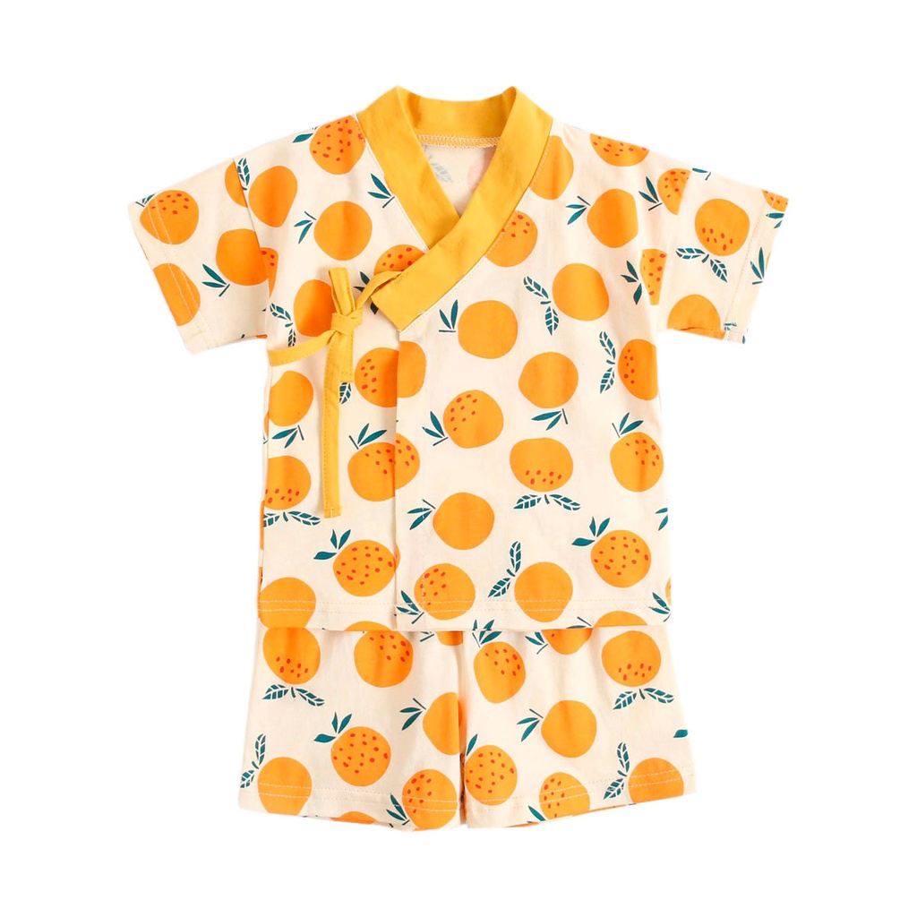 Áo Choàng Tắm Kiểu Kimono Tay Ngắn In Họa Tiết Trái Cây Phong Cách Hàn Quốc Thời Trang Mùa Hè Cho Bé 2061