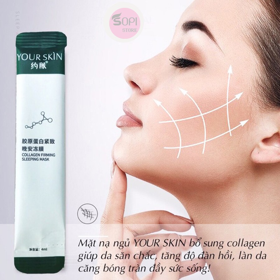 Mặt nạ ngủ thạch collagen nâng cơ căng bóng - Sopi Store