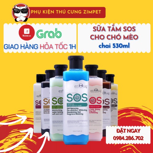 (Chính hãng ) Sữa tắm SOS cho chó mèo - Sữa tắm thơm, mượt lông cho thú cưng