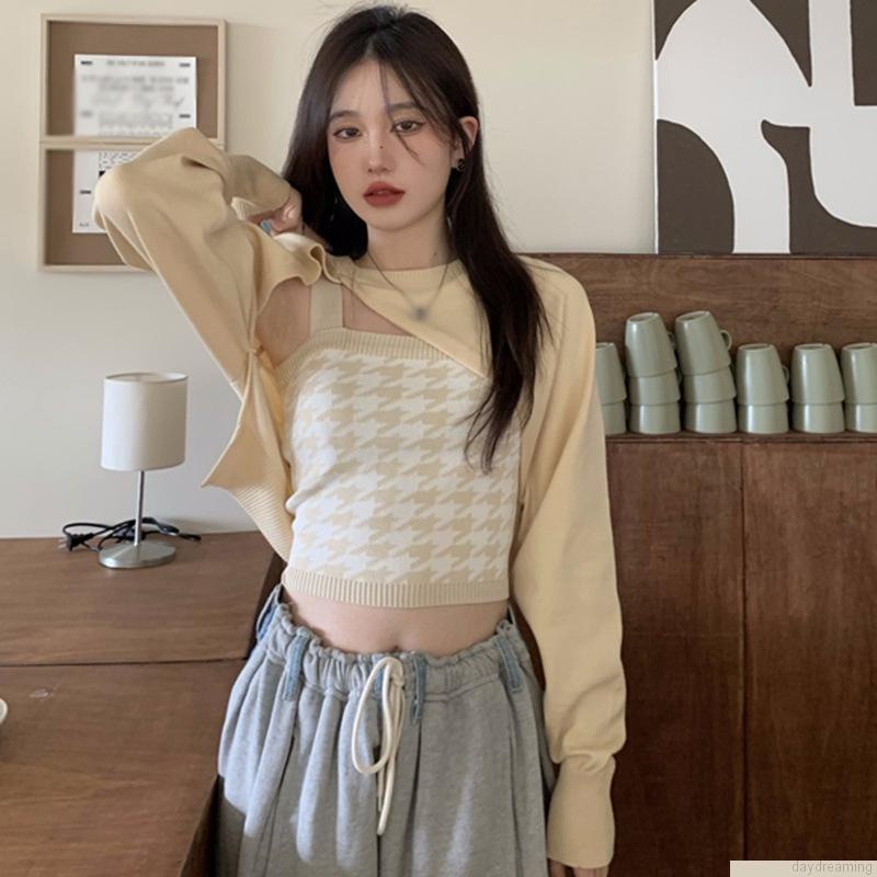 Áo Croptop tay dài thiết kế tôn dáng cho phái nữ