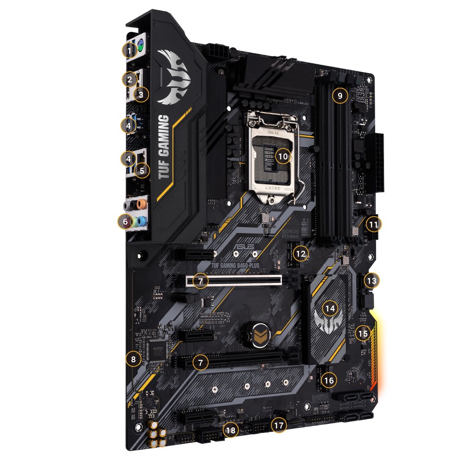 [Mã 66ELHASALE hoàn 7% đơn 500K] Main Asus TUF Gaming B460 Plus socket 1200 Chính Hãng Viết Sơn Phân Phối