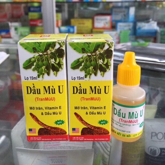 Dầu Mù u lọ 15ml - tran mù u