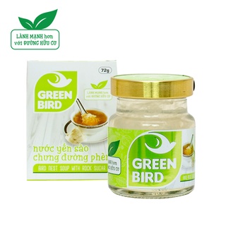 Nước yến sào Green Bird đường phèn hữu cơ hũ 72g