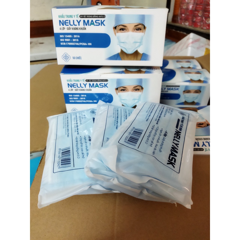 Khẩu trang y tế 4 lớp Nelly mask đã kiểm nghiệm và tiệt trùng hộp 50 cái | BigBuy360 - bigbuy360.vn