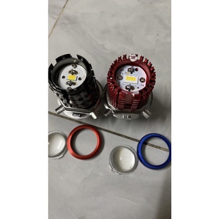 Đèn bi cầu bma h4 siêu sáng 2 màu vàng - trắng