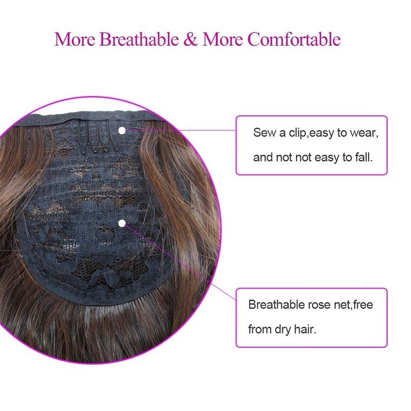 Tóc giả đuôi ngựa thẳng dài 4 màu sắc tùy chọn thời trang