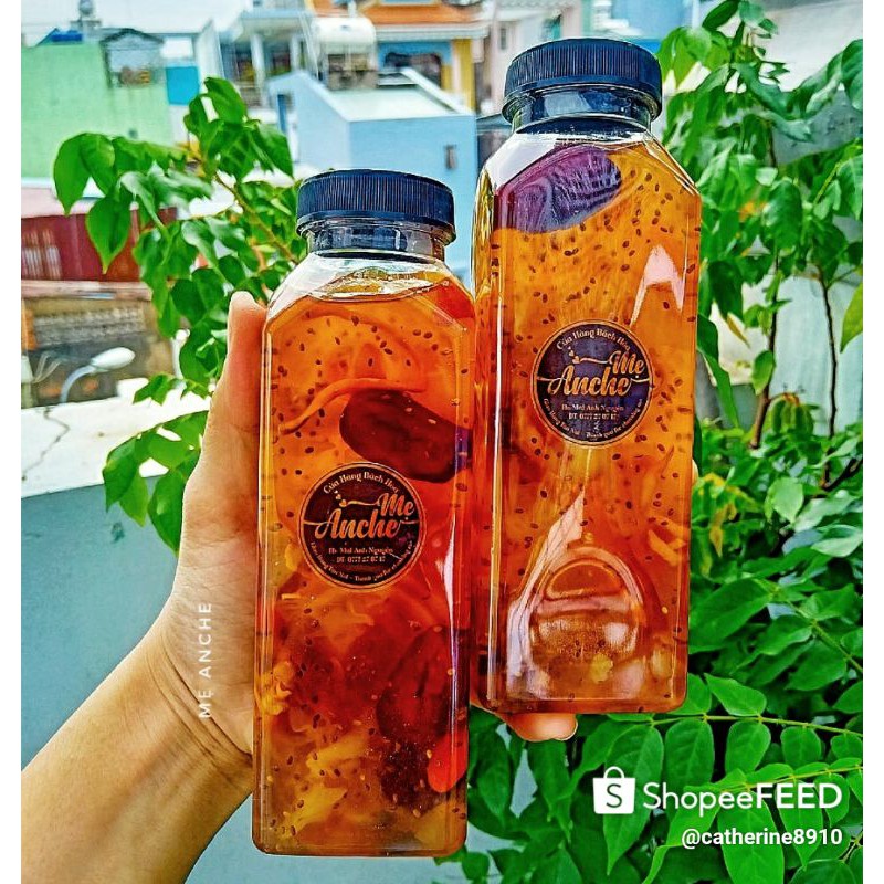 Combo 3 Chai 330ml Cổ Rộng Vuông Hoặc Tròn Đựng Chè Dưỡng Nhan
